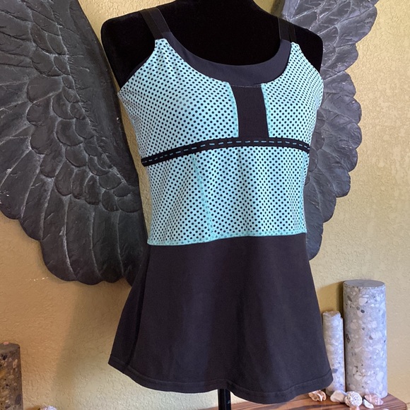 Lululemon Move Tank Aruba Black Party Dot - Picture 2 of 7